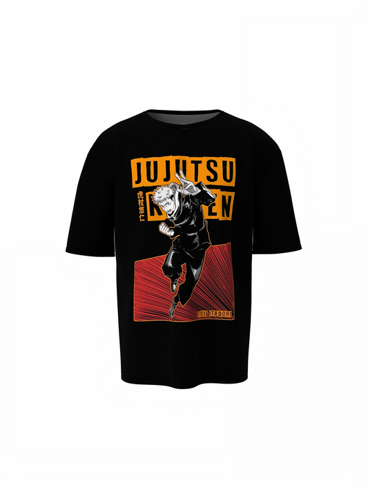 Yuji Itadori Oversized T-Shirts Anime Graphic Streetwear Look