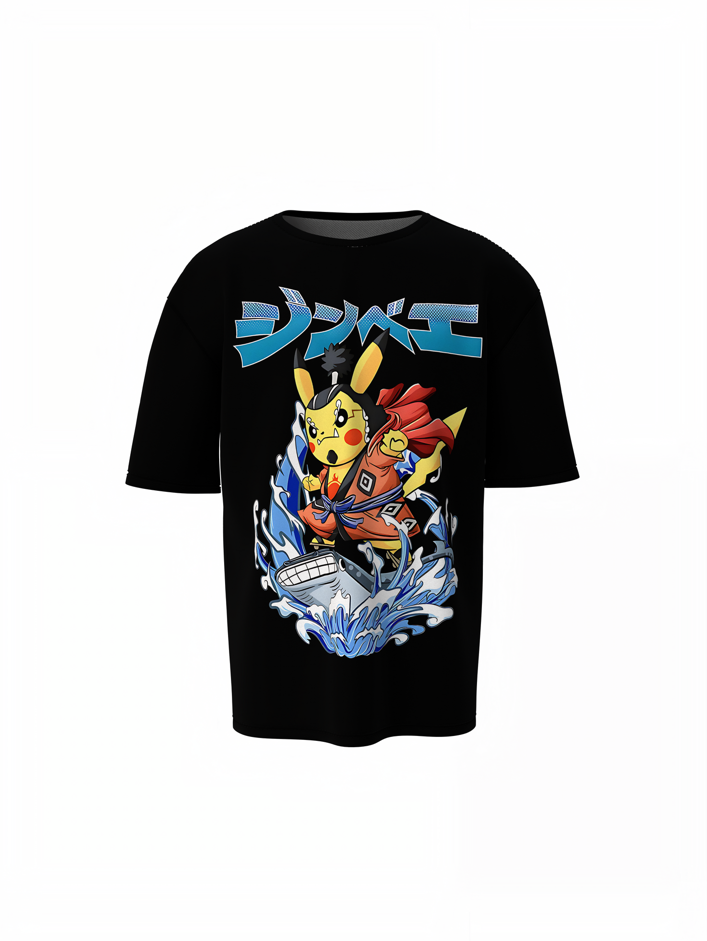 Pikachu Jinbe Oversized T-Shirt – Cute Anime Streetwear Design