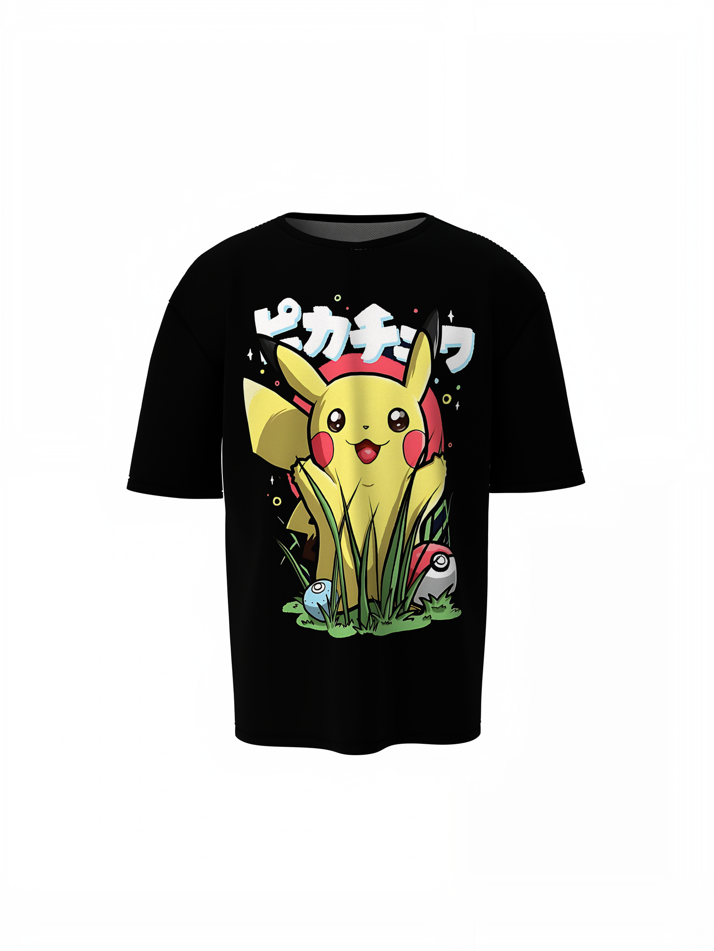 Pikachuu Oversized T-Shirt Black – Fun Streetwear Design