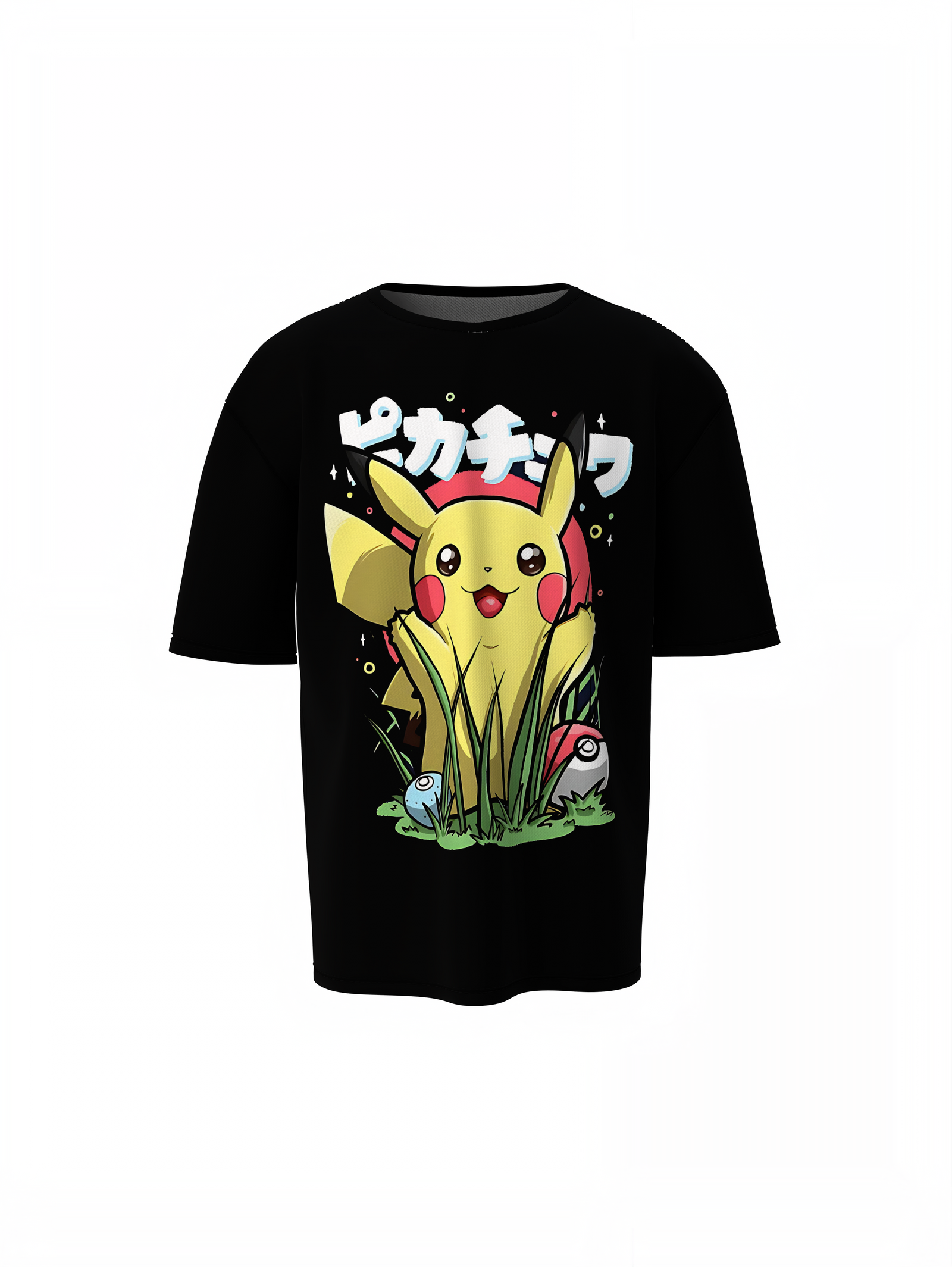 Pikachuu Oversized T-Shirt Black – Fun Streetwear Design
