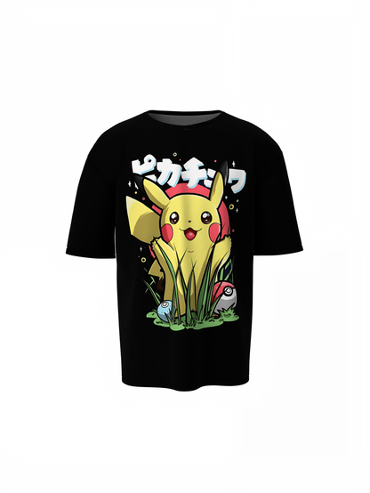 Pikachuu Oversized T-Shirt Black – Fun Streetwear Design