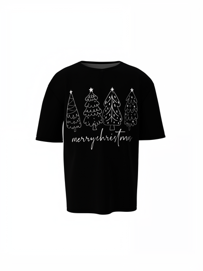 Merry christmas Oversized T-Shirts, Festive Streetwear Style