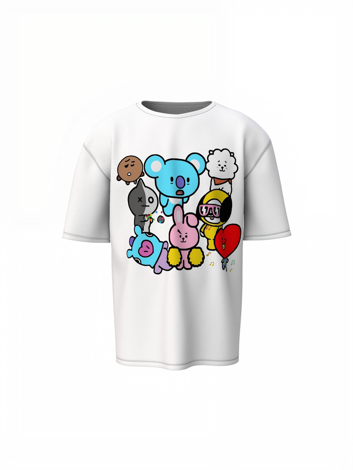 Cute Cartoon Oversized T-Shirt Playful Style Comfort