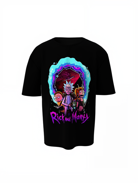 Rick Morty Warrior Oversized T-Shirts Graphic Streetwear Tee
