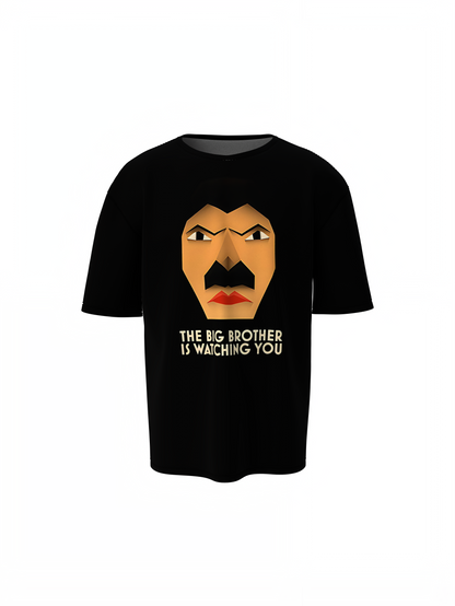 Brother Watching You Oversized T-Shirts Fun Family Streetwear