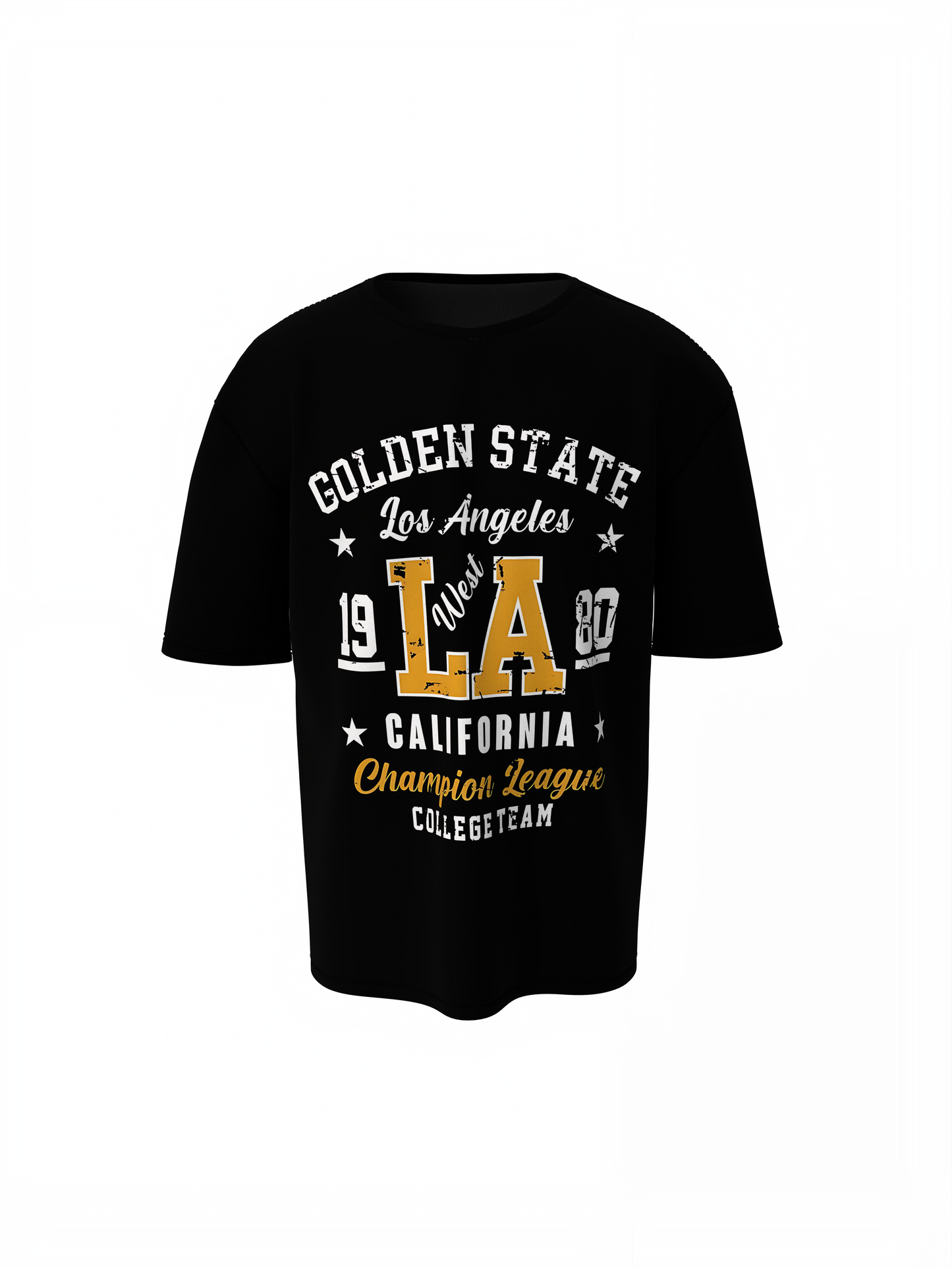 La Golden State Oversized T-Shirts Stylish Casual Graphic Wear
