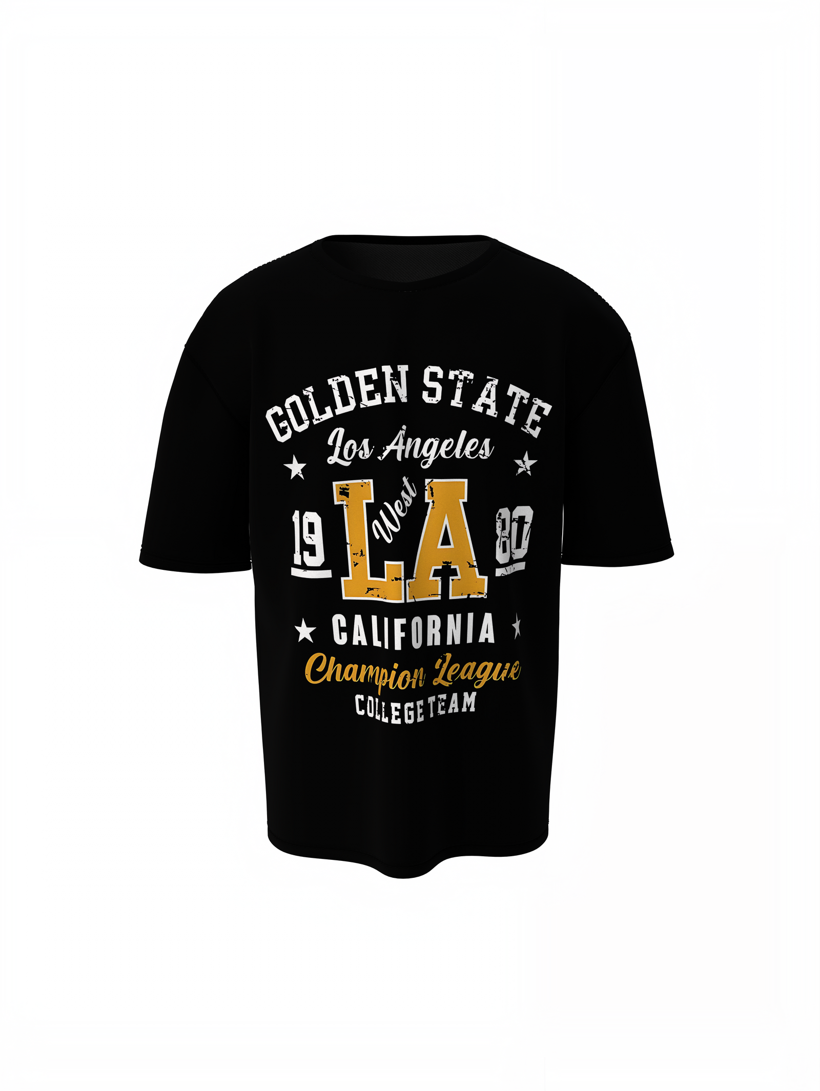 La Golden State Oversized T-Shirts Stylish Casual Graphic Wear