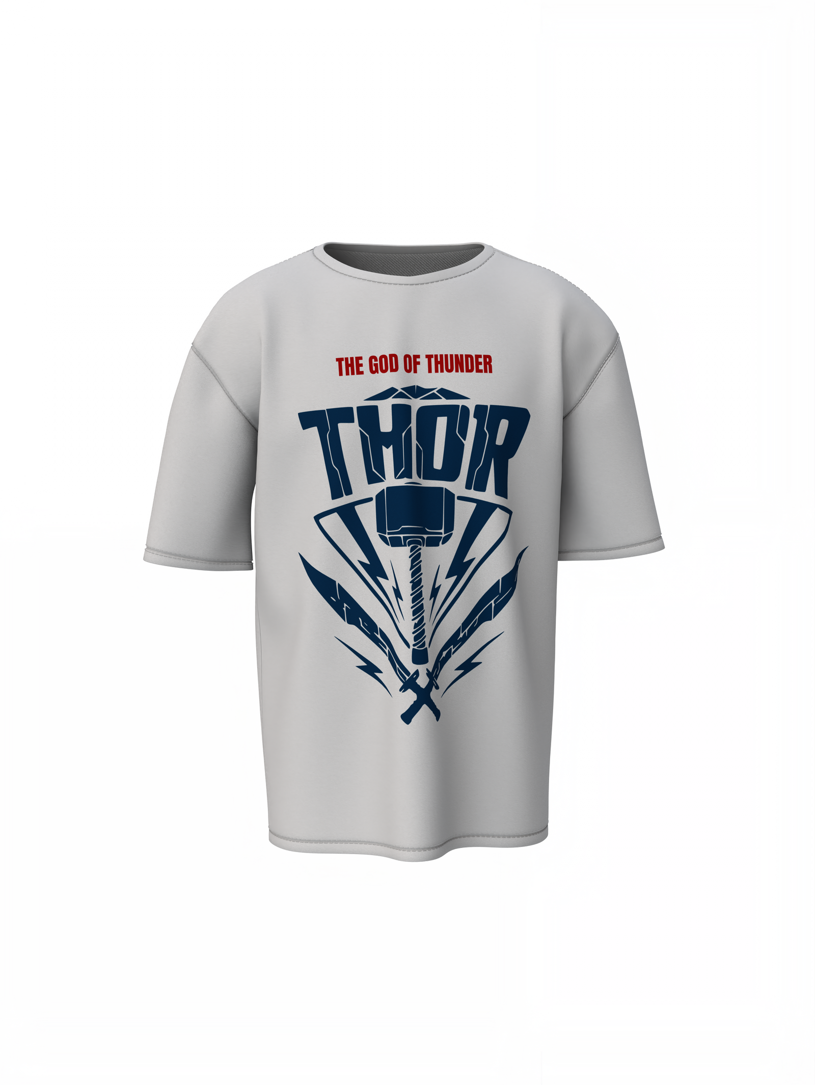 God of Thunder Oversized T-Shirts Bold & Powerful Design