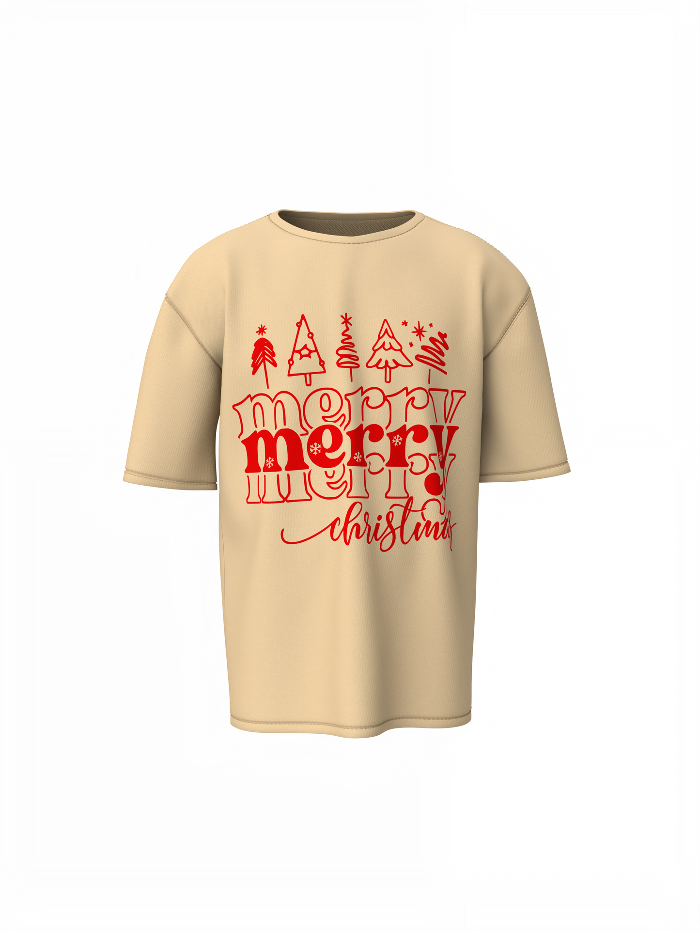 Merry Christmas Oversized T-Shirts for Festive Comfort