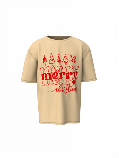 Merry Christmas Oversized T-Shirts for Festive Comfort