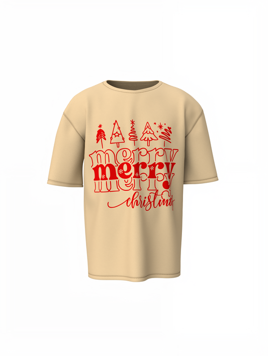 Merry Christmas Oversized T-Shirts for Festive Comfort