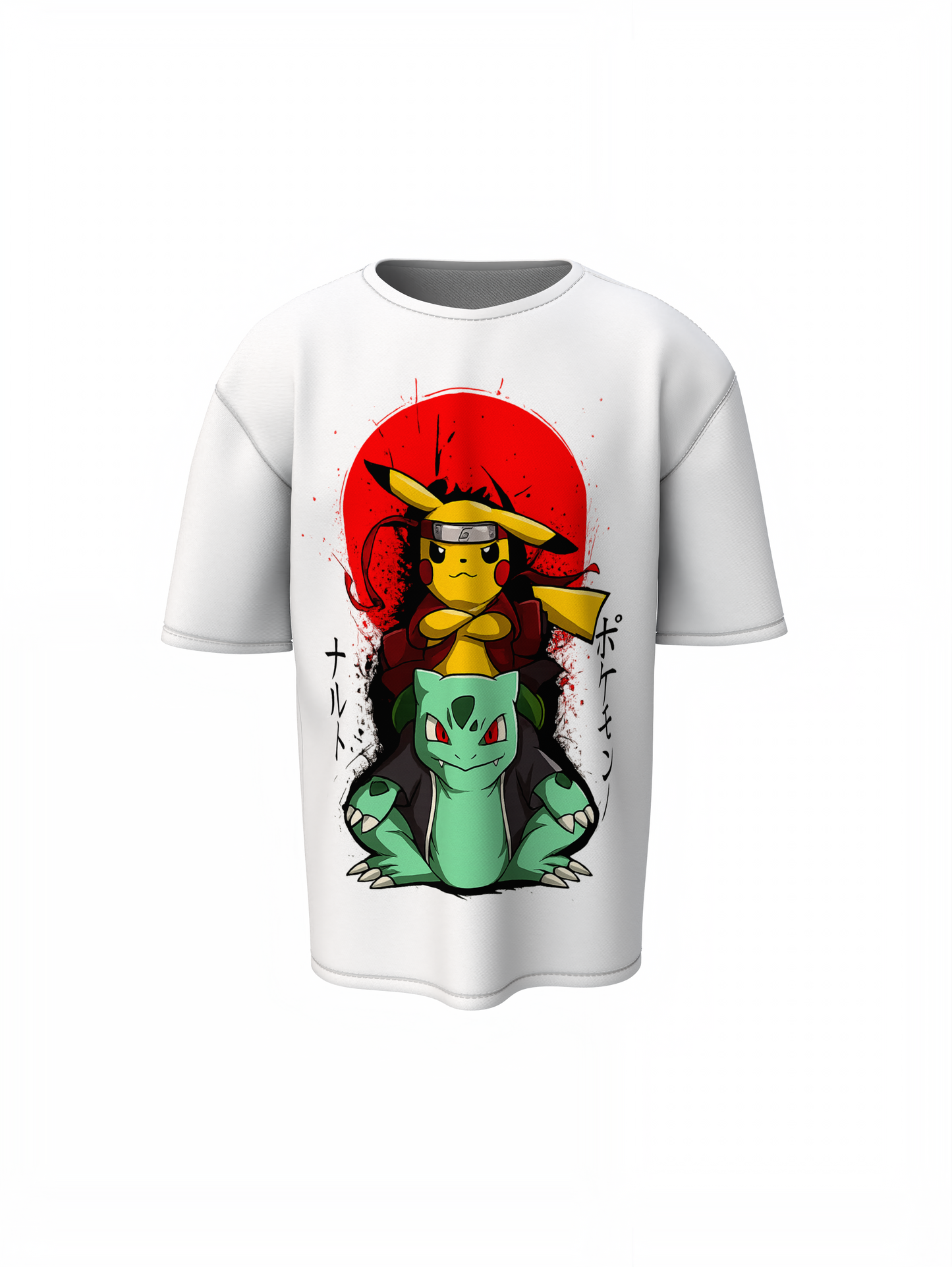 Pikachu Bulbasaur Oversized T-Shirt – Bold Graphic Streetwear