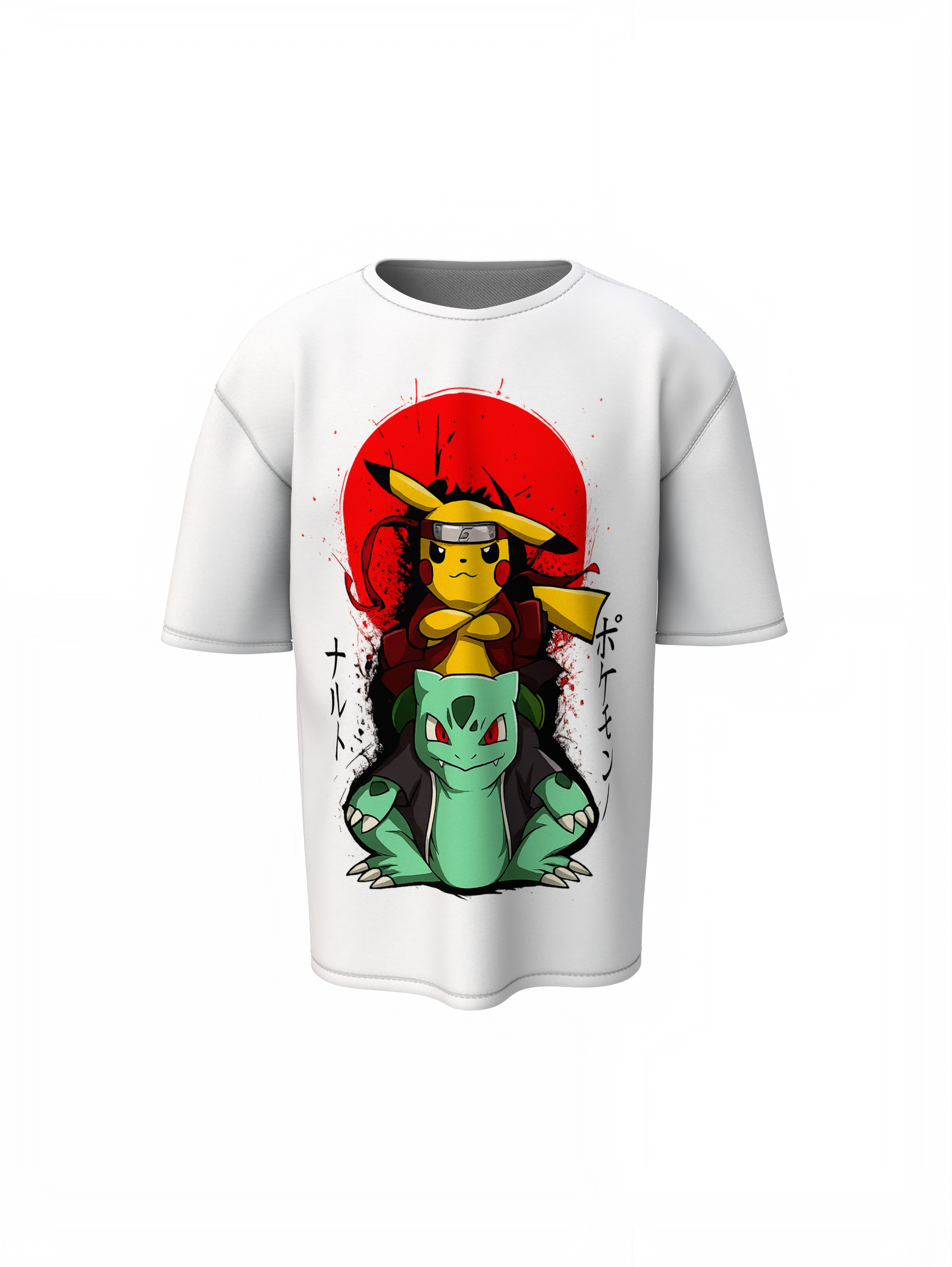 Pikachu Bulbasaur Oversized T-Shirt – Bold Graphic Streetwear