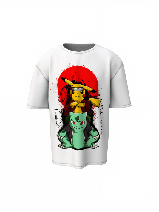 Pikachu Bulbasaur Oversized T-Shirt – Bold Graphic Streetwear