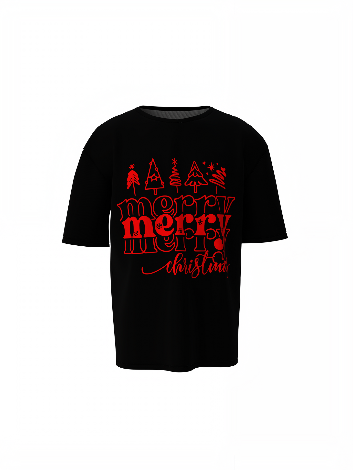 Merry Christmas Oversized T-Shirts for Festive Comfort