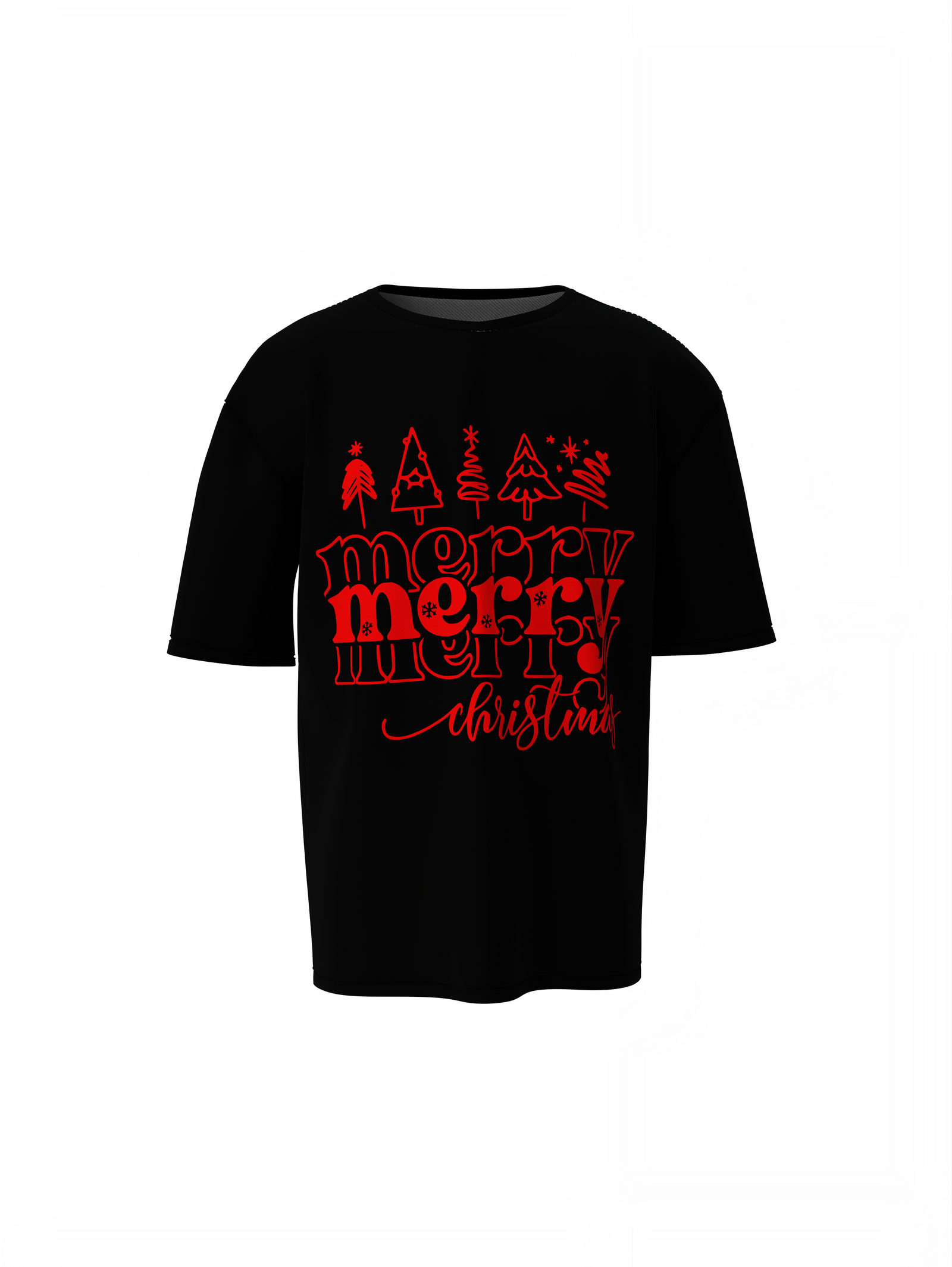 Merry Christmas Oversized T-Shirts for Festive Comfort