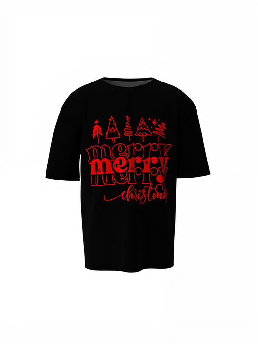Merry Christmas Oversized T-Shirts for Festive Comfort