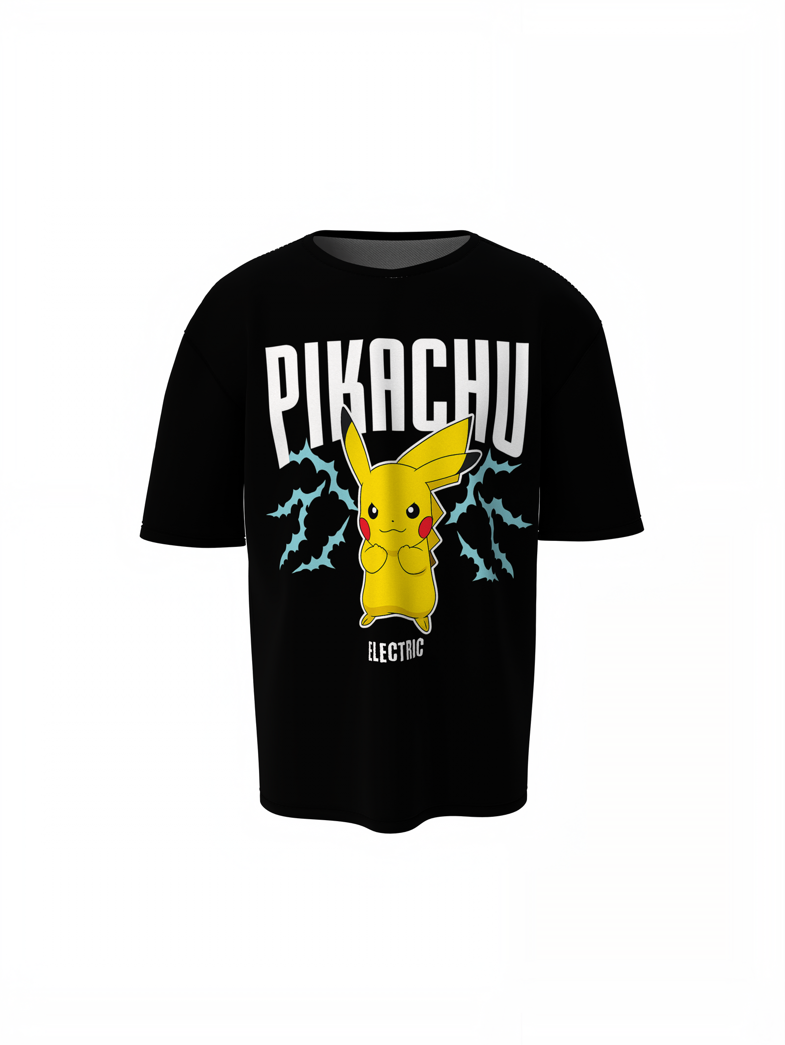 Electric Pikachu Oversized T-Shirt – Bold & Trendy Graphic Tee