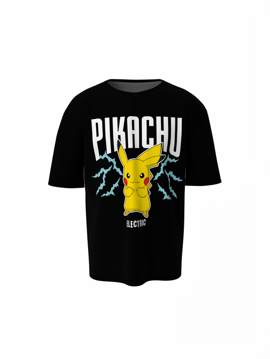 Electric Pikachu Oversized T-Shirt – Bold & Trendy Graphic Tee