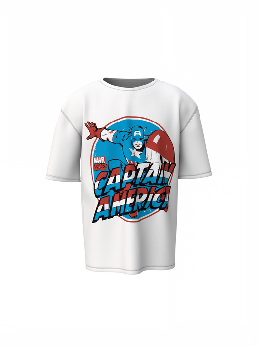 Comic Captain America Oversized T-Shirts