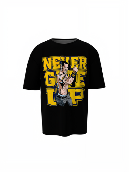 Never Give Up Oversized T-Shirts – Bold & Inspirational