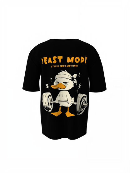 Duck Beast Mode Oversized T-Shirts Trendy Casual Style Tee