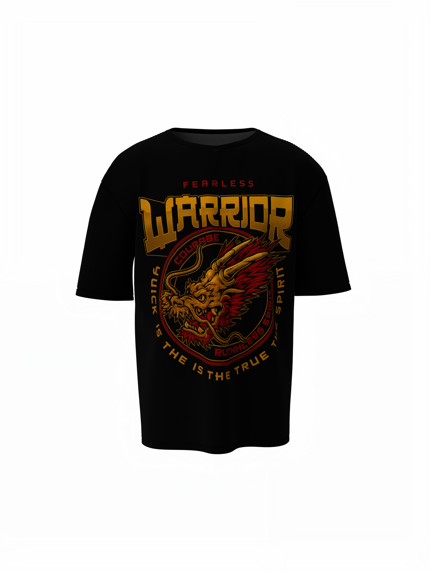 Fearless Warrior Oversized T-Shirt, Premium Streetwear Style