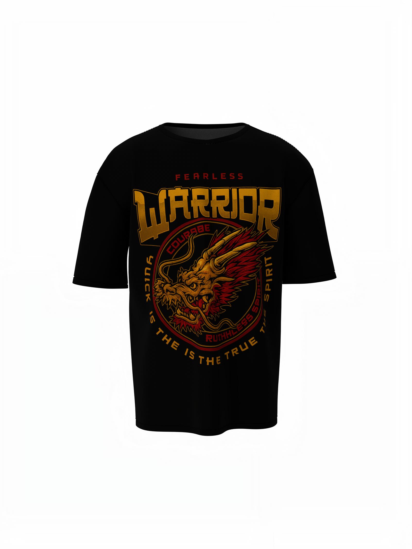 Fearless Warrior Oversized T-Shirt, Premium Streetwear Style