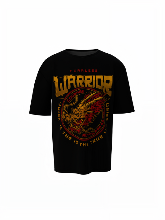 Fearless Warrior Oversized T-Shirt, Premium Streetwear Style