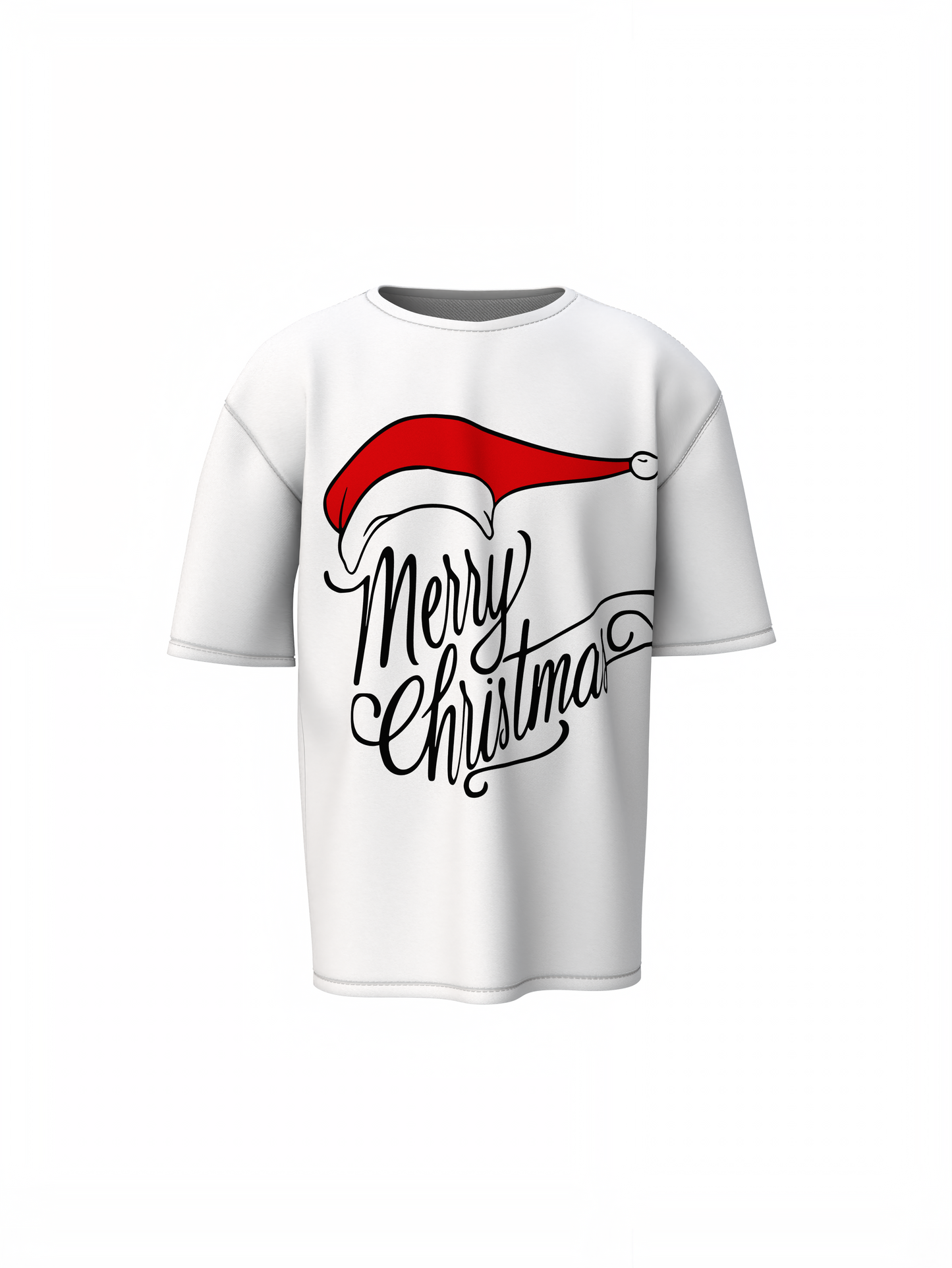 Merry Christmas Oversized T-Shirts for Comfy Holiday Style