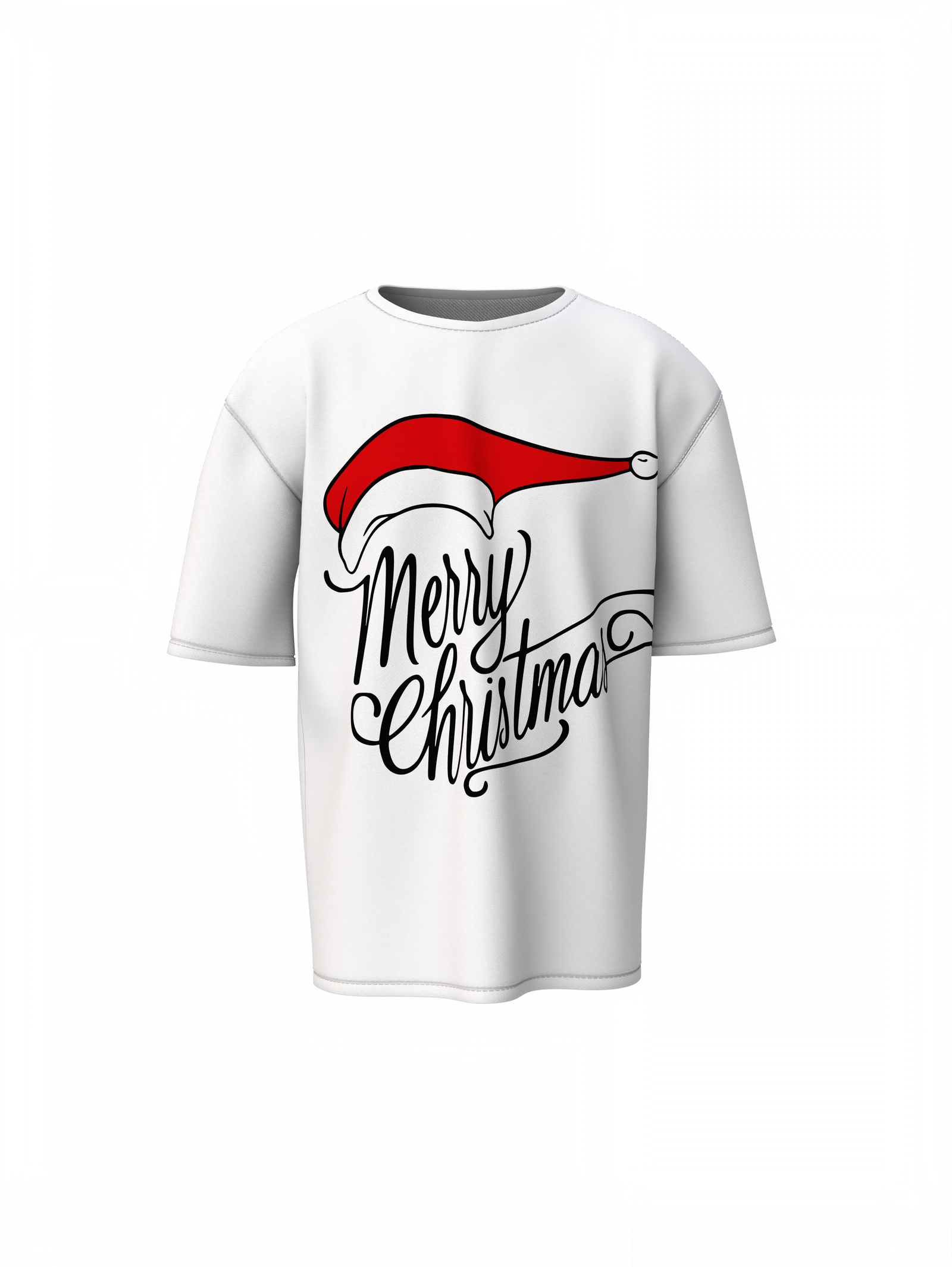 Merry Christmas Oversized T-Shirts for Comfy Holiday Style