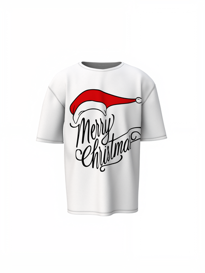 Merry Christmas Oversized T-Shirts for Comfy Holiday Style
