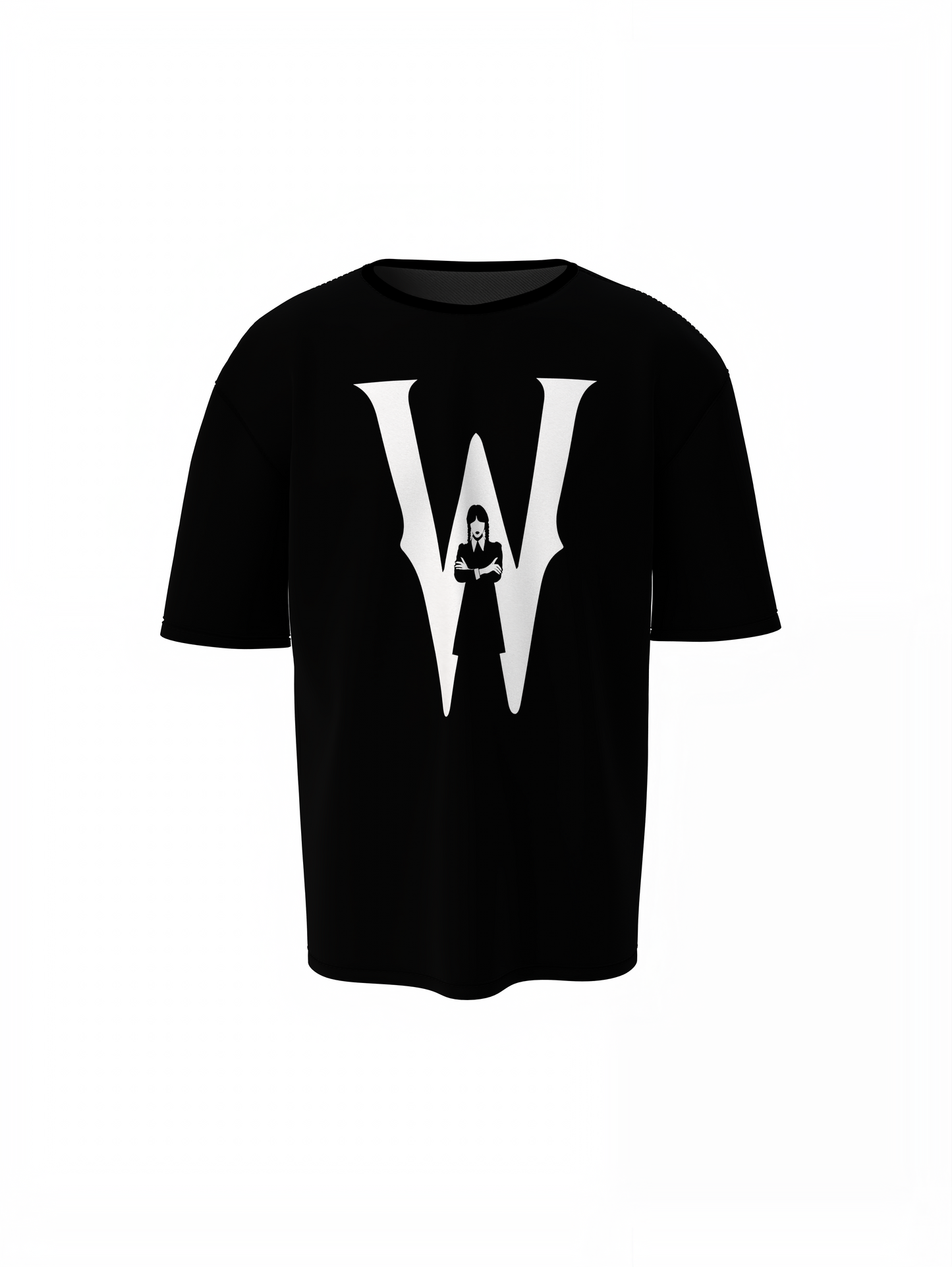 Wednesday Black Oversized T-Shirt for Modern Urban Style Tee