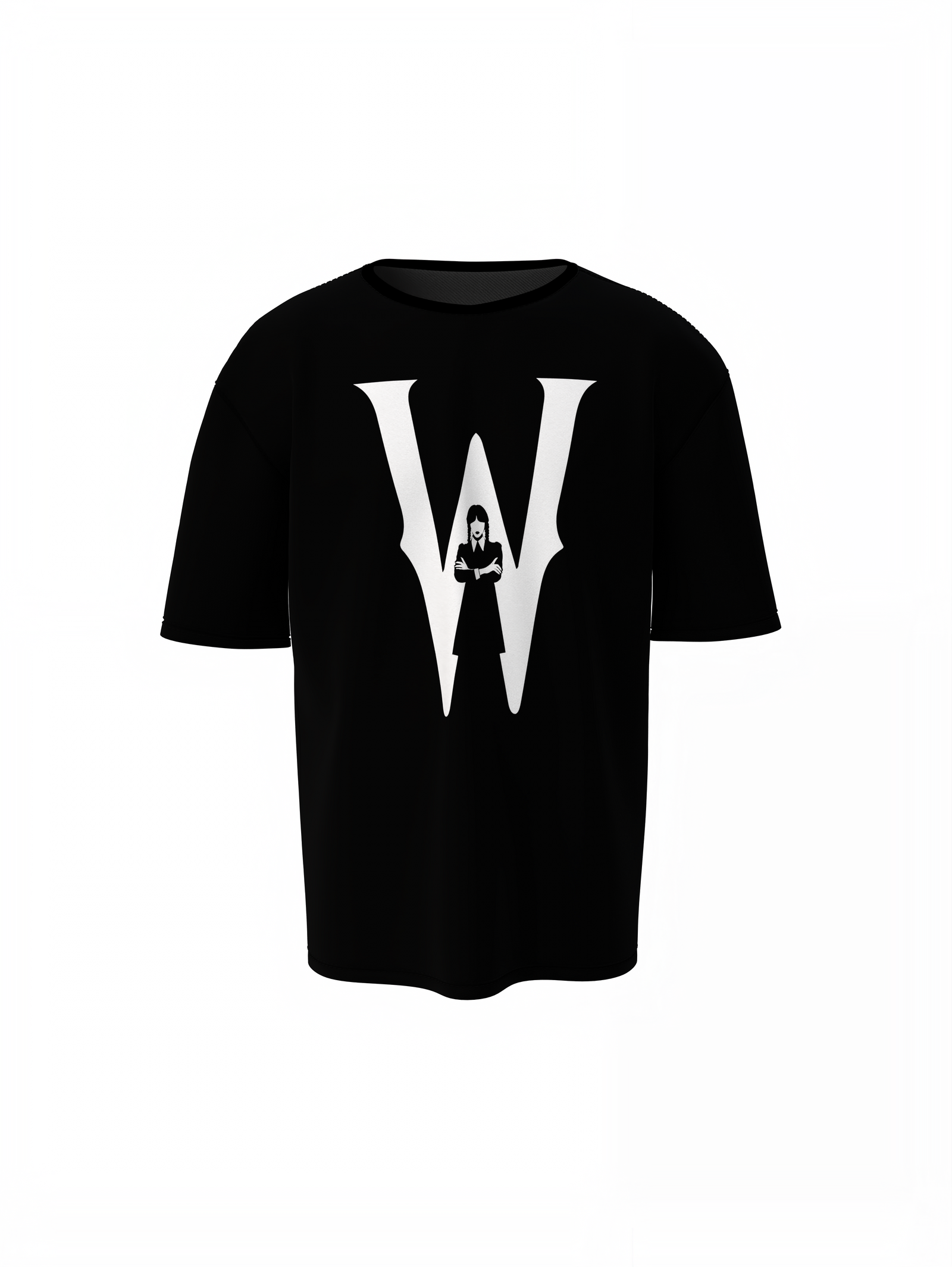 Wednesday Black Oversized T-Shirt for Modern Urban Style Tee