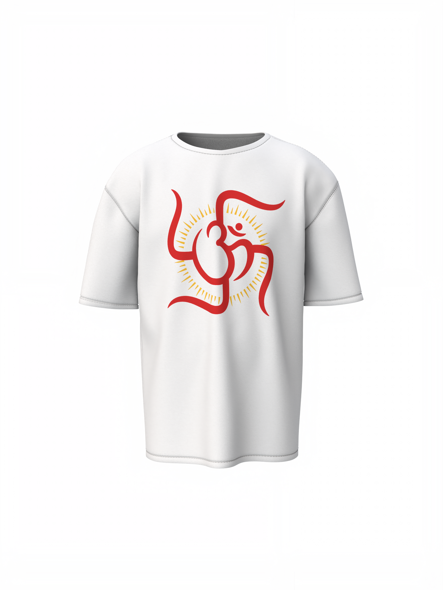 Om And Sun Oversized T-Shirts