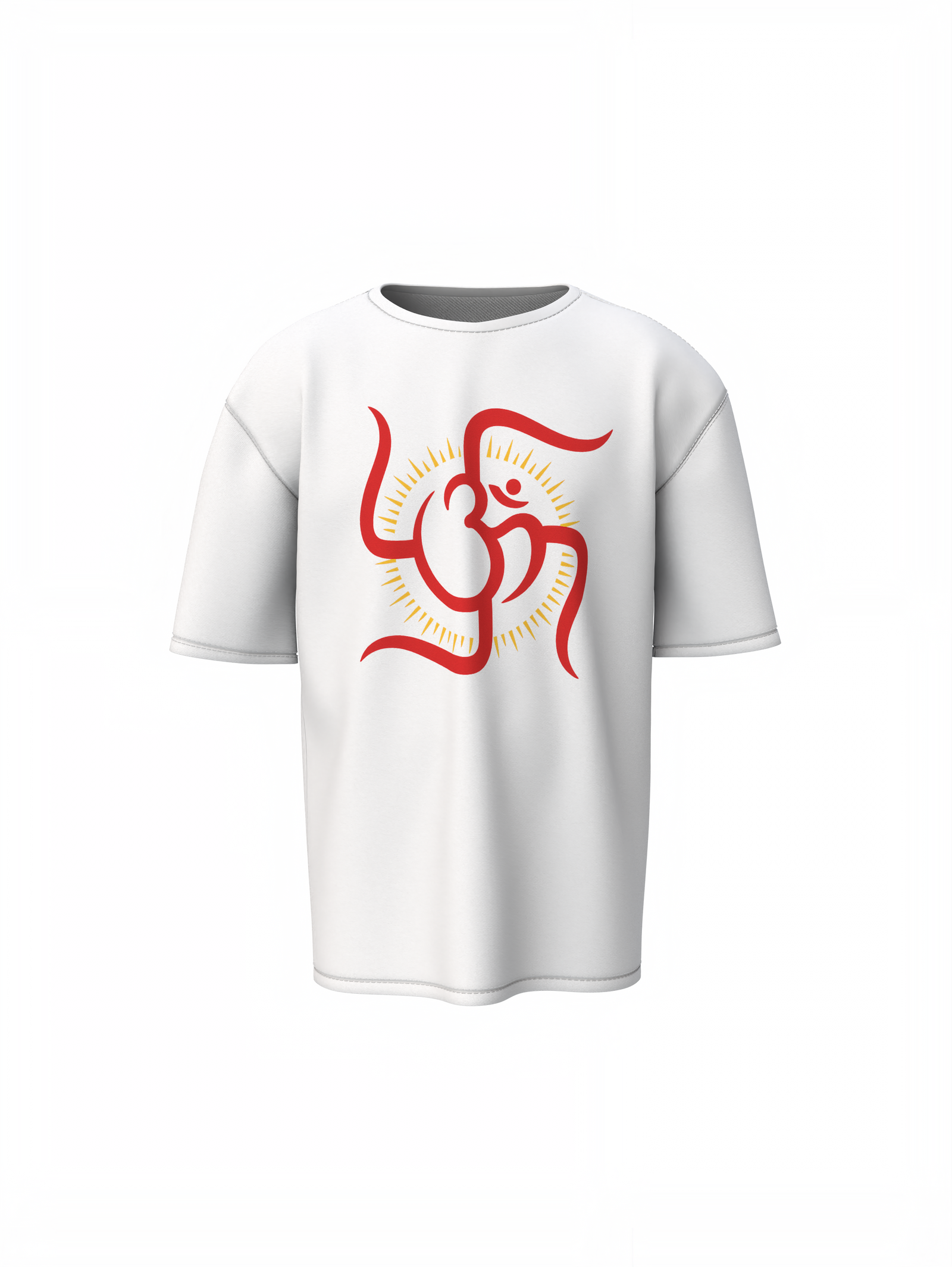 Om And Sun Oversized T-Shirts