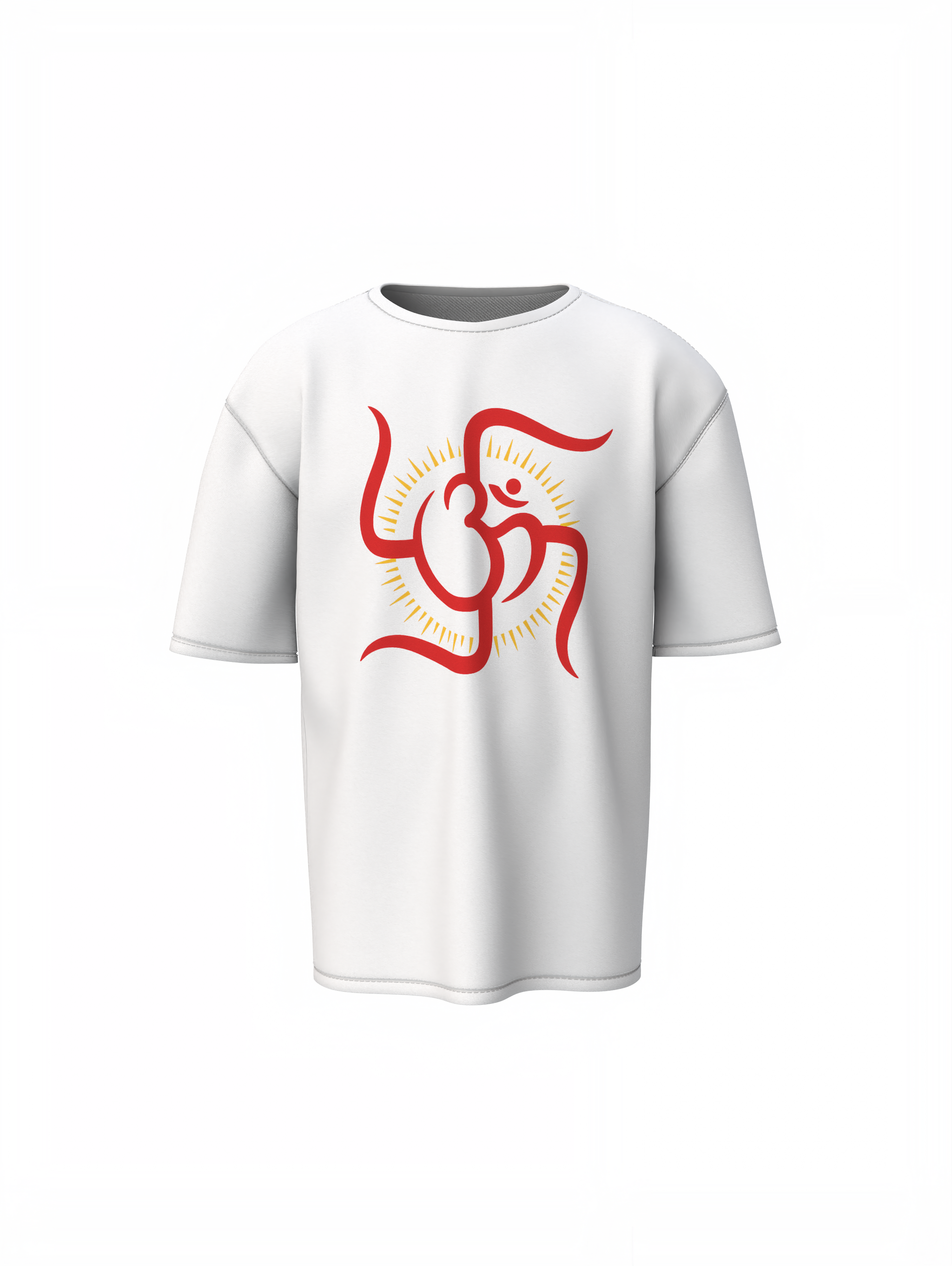 Om And Sun Oversized T-Shirts