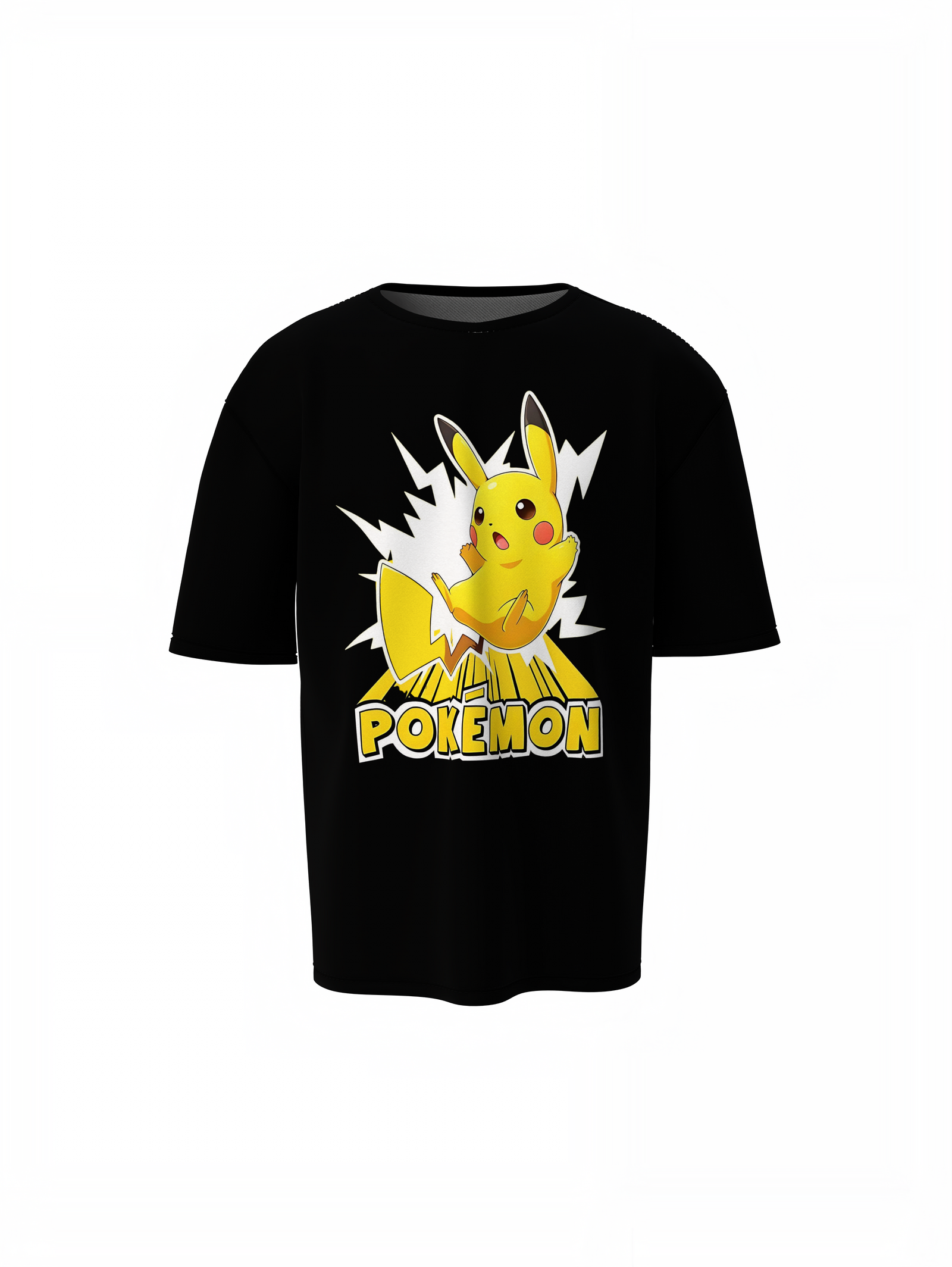 Thunder Pikachuu Pokemon Oversized T-Shirts Anime Streetwear