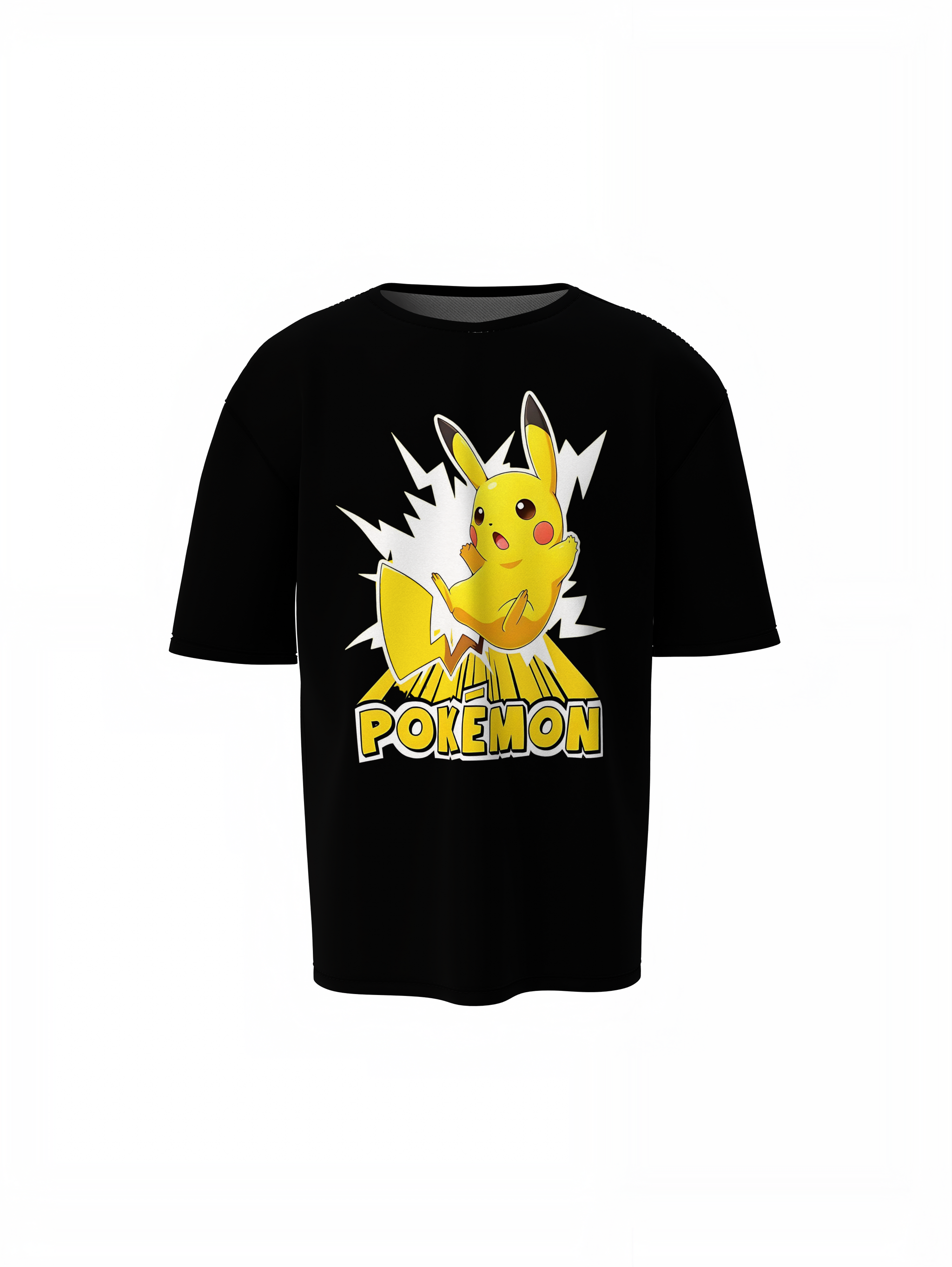 Thunder Pikachuu Pokemon Oversized T-Shirts