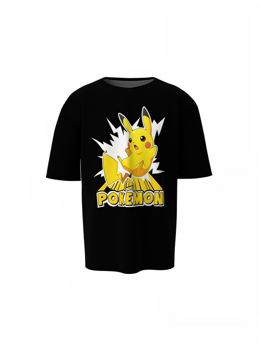 Thunder Pikachuu Pokemon Oversized T-Shirts