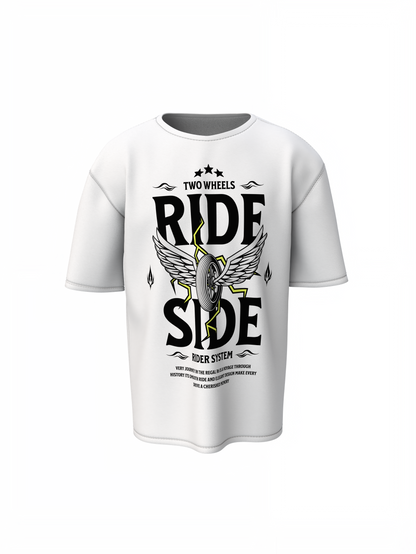 Ride Explore Motorcycle White Enamel Mug for Adventure Vibe