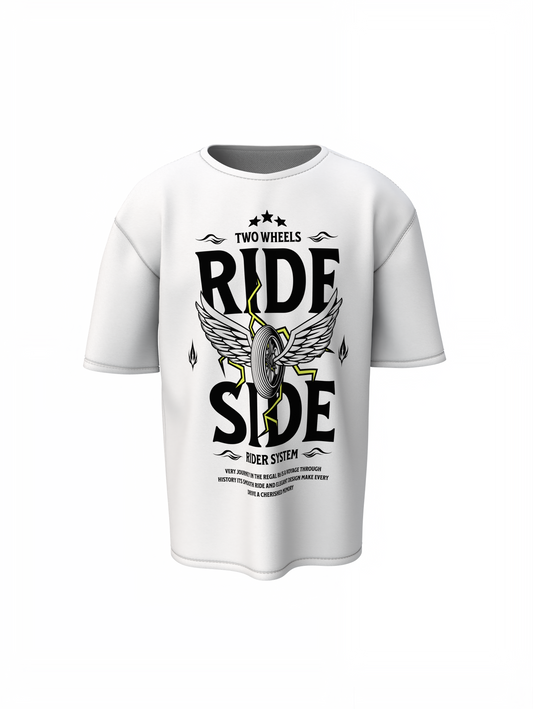Ride Explore Motorcycle White Enamel Mug for Adventure Vibe
