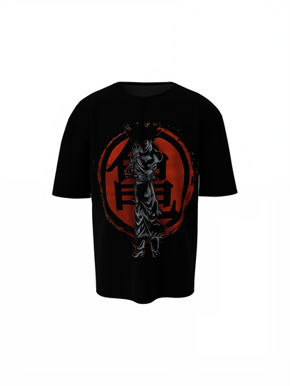 Saiyan Spirit Oversized T-Shirt for Anime Streetwear Styles