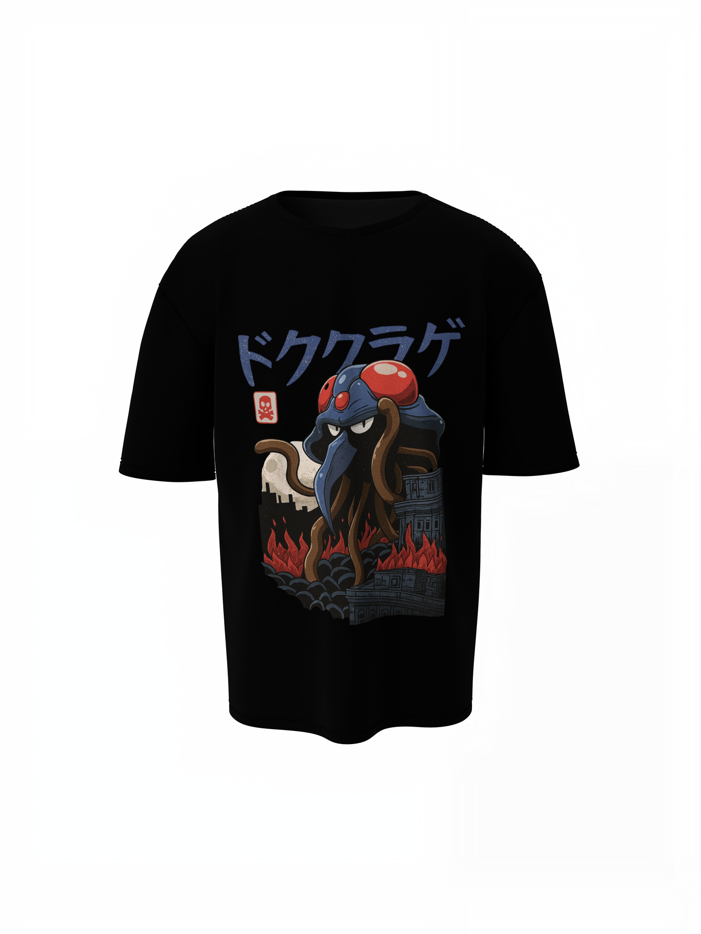 Tentacruel Oversized T-Shirts Anime Graphic Streetwear Tees