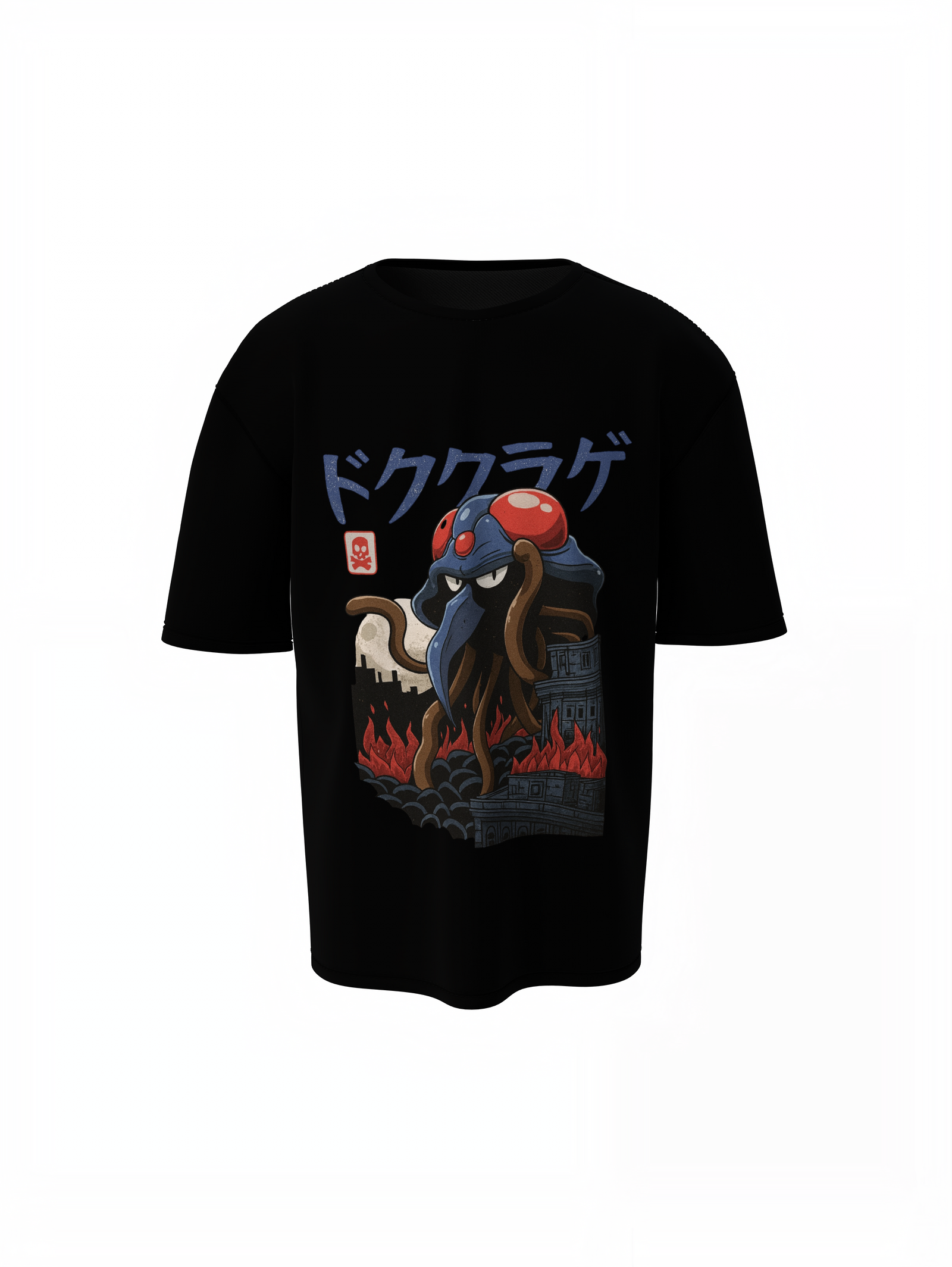 Tentacruel Oversized T-Shirts Anime Graphic Streetwear Tees