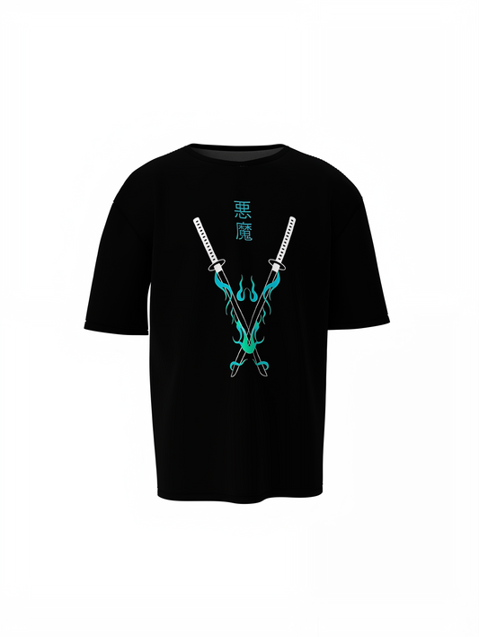 Dragaon Watar Effect Oversized T-Shirts