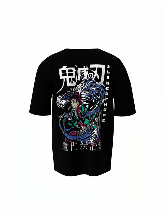 Dragaon Watar Effect Oversized T-Shirts