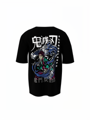 Dragaon Watar Effect Oversized T-Shirts