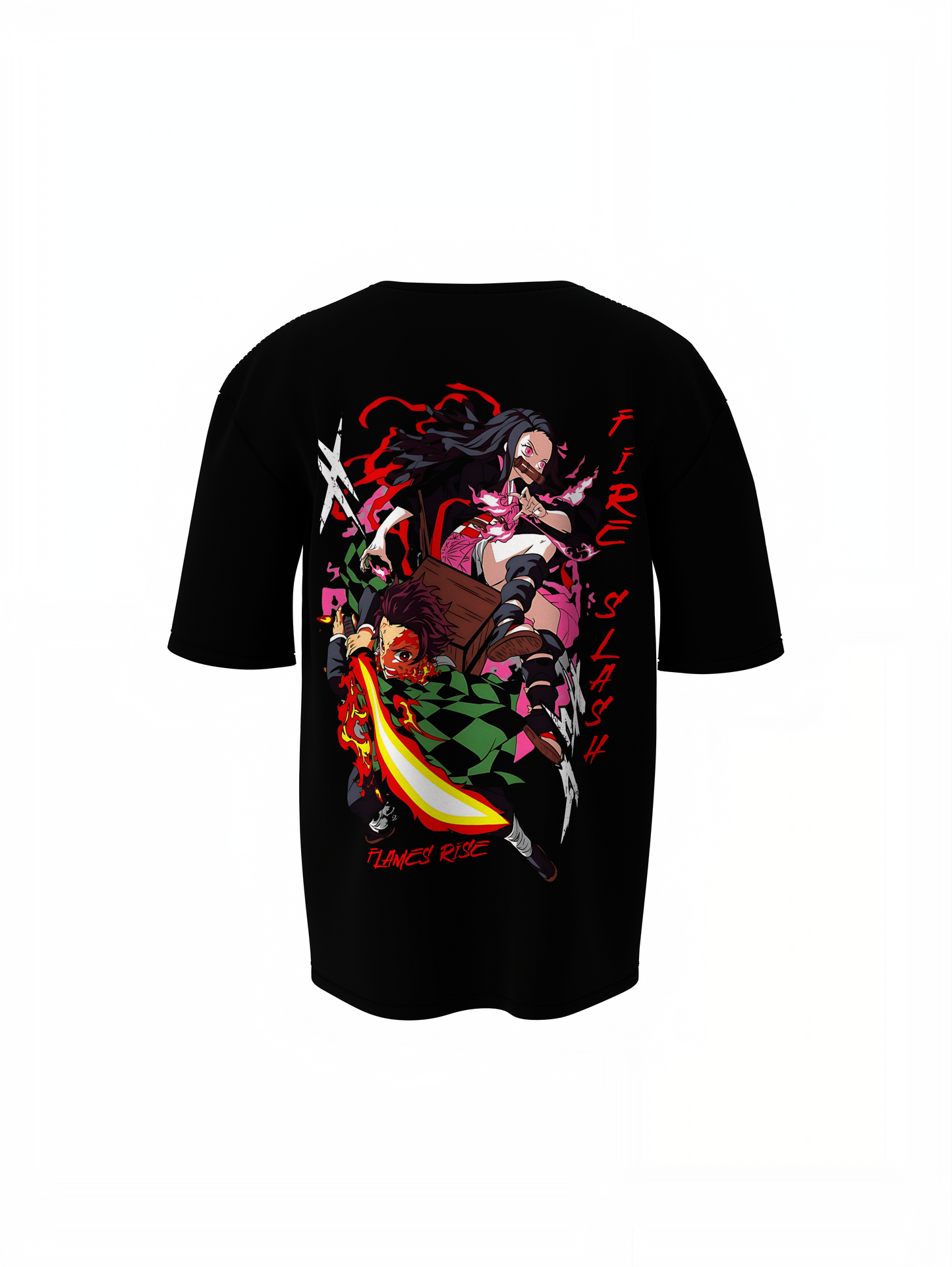 Fire Slash Oversized T-Shirts – Cool Urban Street Style