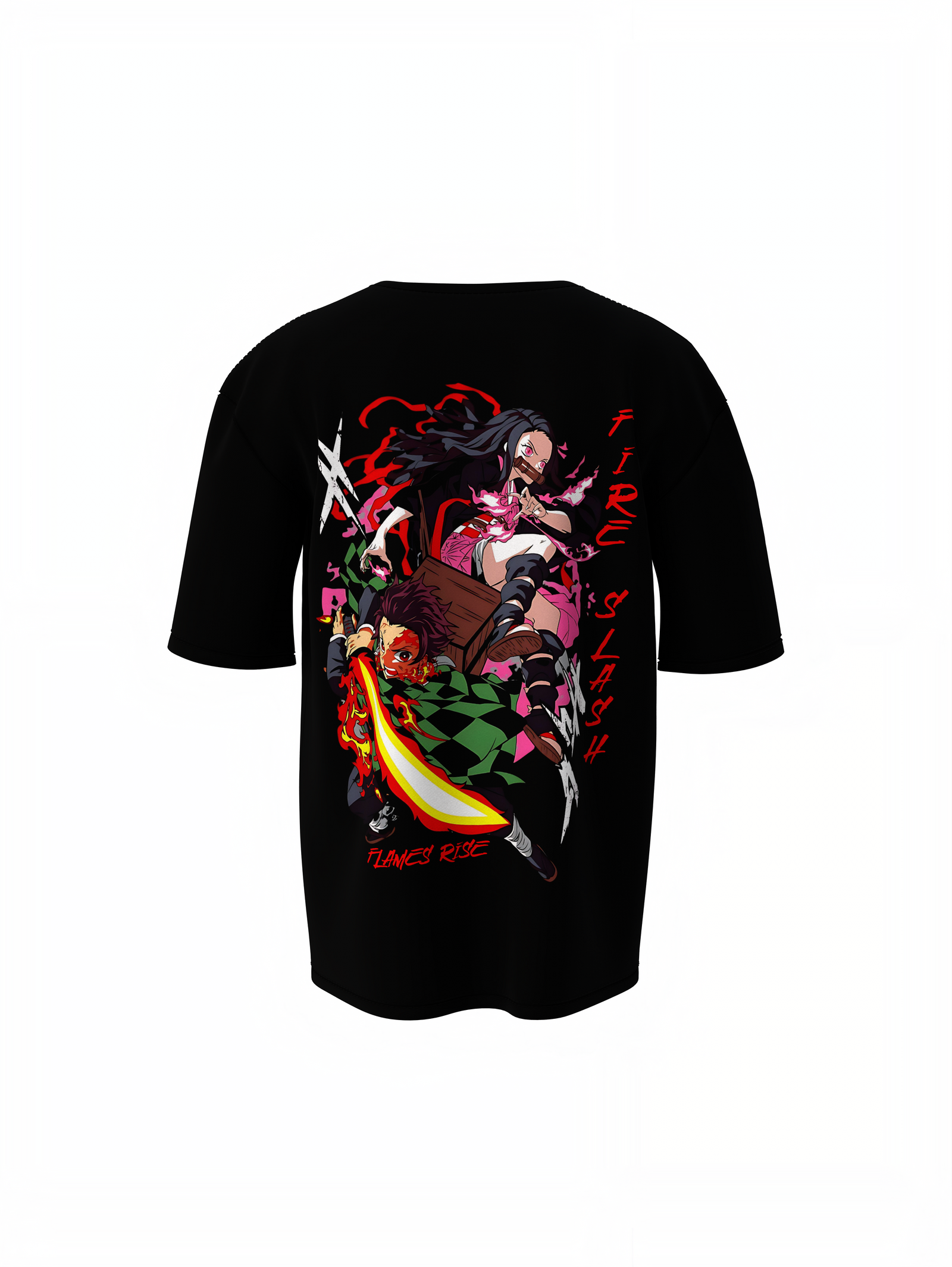 Fire Slash Oversized T-Shirts – Cool Urban Street Style